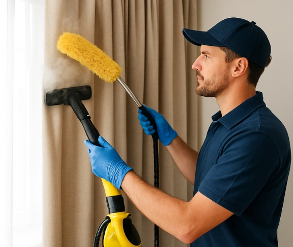 Trusted residential curtain cleaning technician Matty Curtain Cleaning murarrie QLD