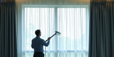 Commercial curtain steam cleaning service murarrie hotels offices